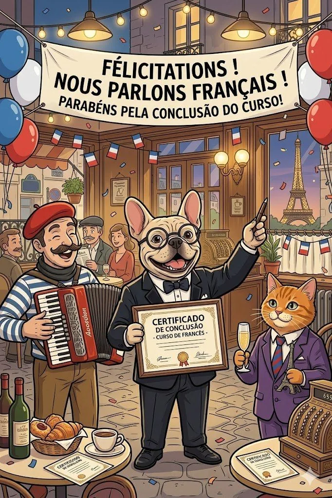 Félicitations ! Nous Parlons Français ! Parabéns pela Conclusão do Curso!