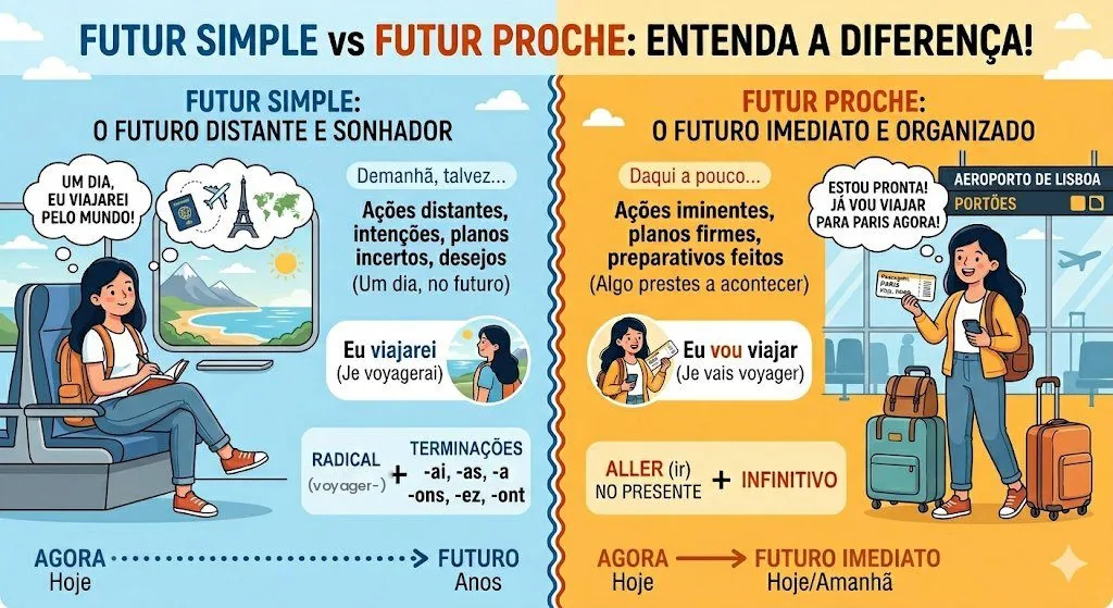 Futur Simple vs Futur Proche — Entenda a Diferença