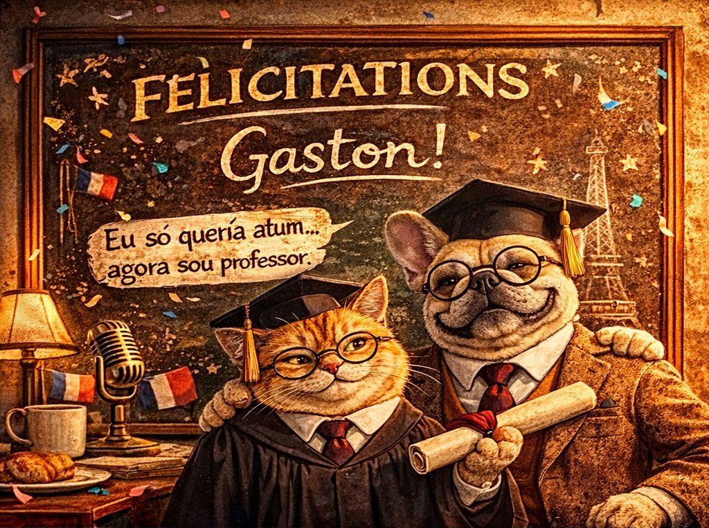 Félicitations, Gaston! Gaston e Biscuit de beca