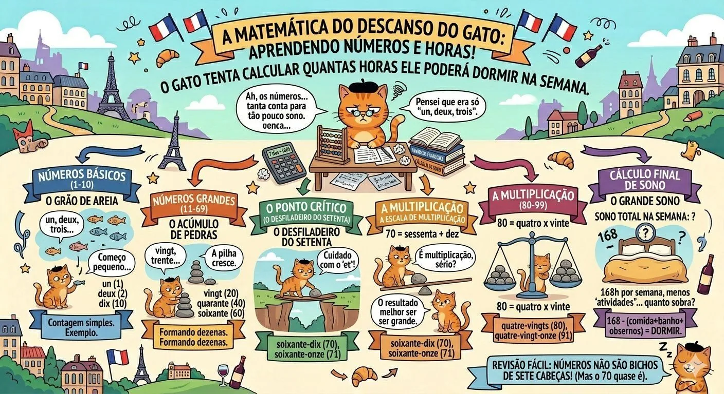 A Matemática do Descanso do Gato: Números e Horas